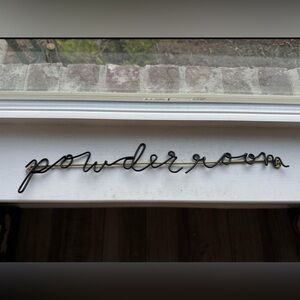 Bathroom decor sign